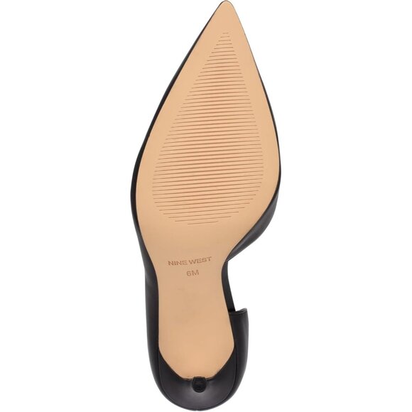 Nine West Women Black Polyurethane Closed Pointed Toe Stiletto Heels Pumps - Picture 4 of 6